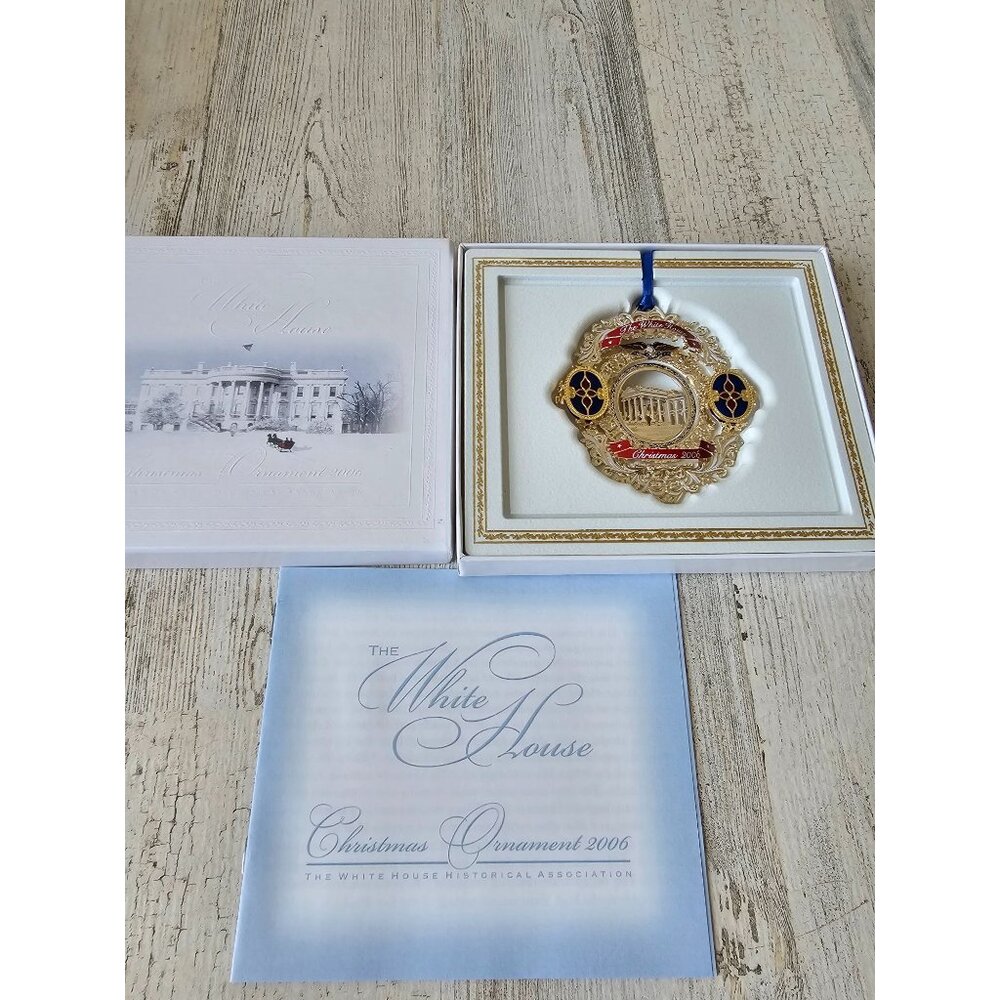 White House Chester Arthur president 2006 ornament gold medal Xmas‎ tree